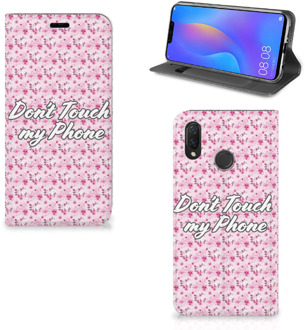 B2Ctelecom Huawei P Smart Plus Uniek Standcase Hoesje Flowers Pink DTMP