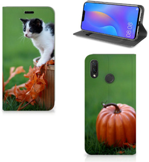 B2Ctelecom Huawei P Smart Plus Uniek Standcase Hoesje Kitten