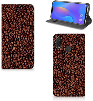 B2Ctelecom Huawei P Smart Plus Uniek Standcase Hoesje Koffiebonen