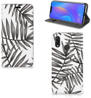 B2Ctelecom Huawei P Smart Plus Uniek Standcase Hoesje Leaves Grey