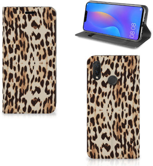 B2Ctelecom Huawei P Smart Plus Uniek Standcase Hoesje Leopard