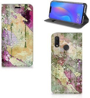 B2Ctelecom Huawei P Smart Plus Uniek Standcase Hoesje Letter Painting