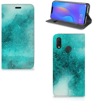 B2Ctelecom Huawei P Smart Plus Uniek Standcase Hoesje Painting Blue