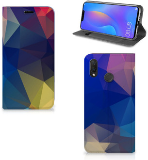 B2Ctelecom Huawei P Smart Plus Uniek Standcase Hoesje Polygon Dark