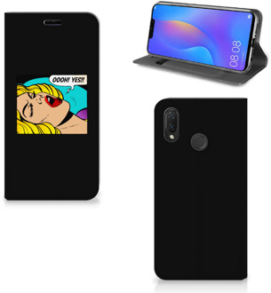 B2Ctelecom Huawei P Smart Plus Uniek Standcase Hoesje Popart Oh Yes