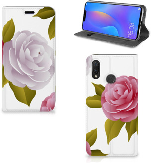 B2Ctelecom Huawei P Smart Plus Uniek Standcase Hoesje Roses