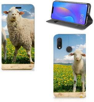 B2Ctelecom Huawei P Smart Plus Uniek Standcase Hoesje Schaap en Lammetje