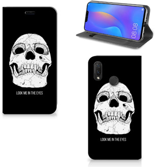 B2Ctelecom Huawei P Smart Plus Uniek Standcase Hoesje Skull Eyes