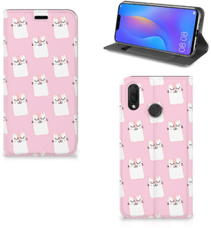 B2Ctelecom Huawei P Smart Plus Uniek Standcase Hoesje Sleeping Cats