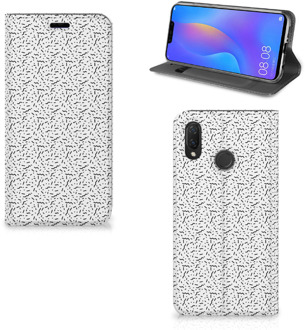 B2Ctelecom Huawei P Smart Plus Uniek Standcase Hoesje Stripes Dots