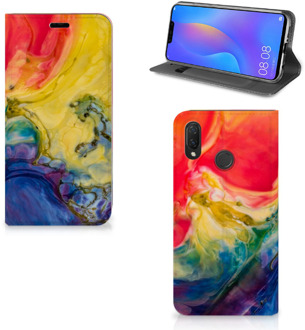 B2Ctelecom Huawei P Smart Plus Uniek Standcase Hoesje Watercolor Dark