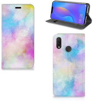 B2Ctelecom Huawei P Smart Plus Uniek Standcase Hoesje Watercolor Light