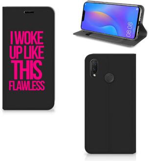 B2Ctelecom Huawei P Smart Plus Uniek Standcase Hoesje Woke Up