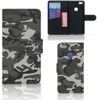 B2Ctelecom Huawei P10 Lite Bookcase Hoesje Army Light