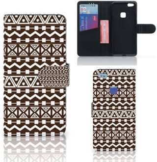 B2Ctelecom Huawei P10 Lite Bookcase Hoesje Aztec Brown