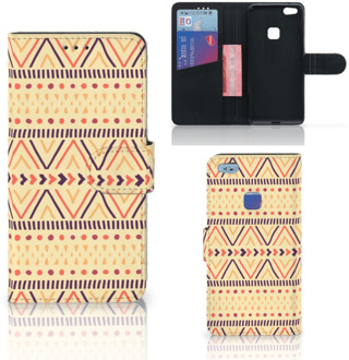 B2Ctelecom Huawei P10 Lite Bookcase Hoesje Aztec Yellow