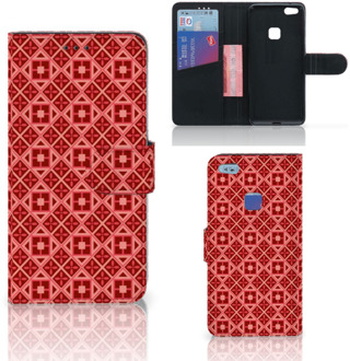 B2Ctelecom Huawei P10 Lite Bookcase Hoesje Batik Red