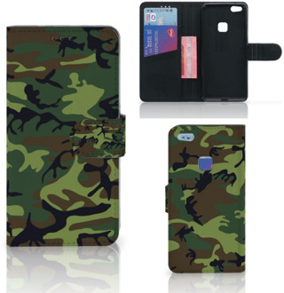 B2Ctelecom Huawei P10 Lite Bookcase Hoesje Design Army Dark