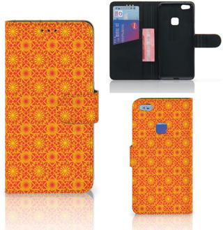 B2Ctelecom Huawei P10 Lite Bookcase Hoesje Design Batik Orange