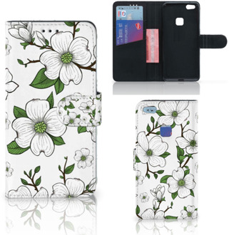 B2Ctelecom Huawei P10 Lite Bookcase Hoesje Design Dogwood Flowers