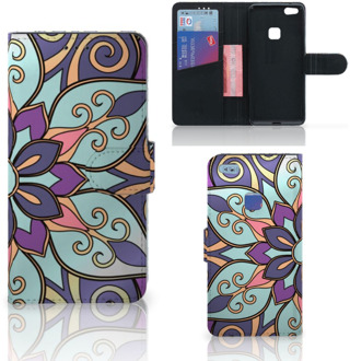 B2Ctelecom Huawei P10 Lite Bookcase Hoesje Design Purple Flower