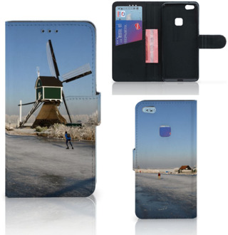 B2Ctelecom Huawei P10 Lite Bookcase Hoesje Design Schaatsers