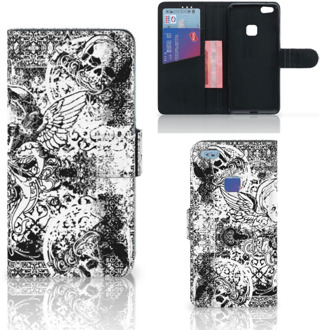 B2Ctelecom Huawei P10 Lite Bookcase Hoesje Design Skulls Angel