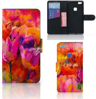 B2Ctelecom Huawei P10 Lite Bookcase Hoesje Design Tulpen