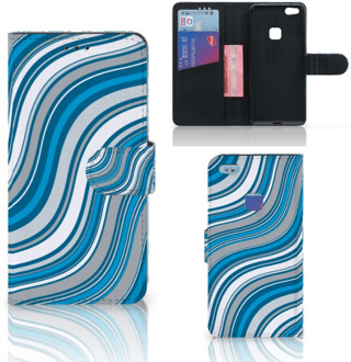 B2Ctelecom Huawei P10 Lite Bookcase Hoesje Design Waves Blue