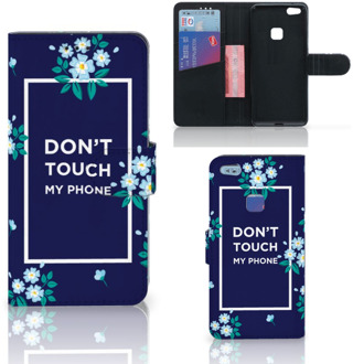 B2Ctelecom Huawei P10 Lite Bookcase Hoesje Flowers Blue DTMP