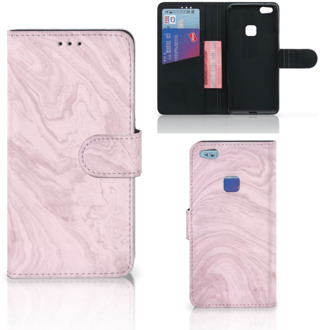 B2Ctelecom Huawei P10 Lite Bookcase Hoesje Marble Pink