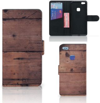 B2Ctelecom Huawei P10 Lite Bookcase Hoesje Old Wood