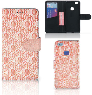 B2Ctelecom Huawei P10 Lite Bookcase Hoesje Pattern Orange