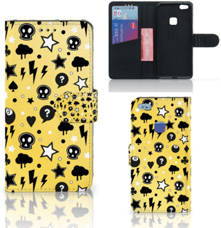 B2Ctelecom Huawei P10 Lite Bookcase Hoesje Punk Yellow