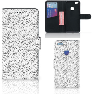 B2Ctelecom Huawei P10 Lite Bookcase Hoesje Stripes Dots