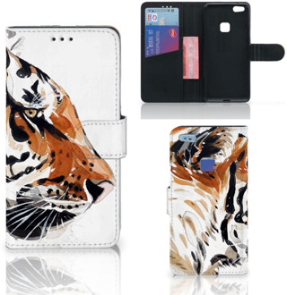 B2Ctelecom Huawei P10 Lite Bookcase Hoesje Watercolor Tiger