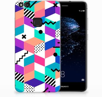 B2Ctelecom Huawei P10 Lite TPU Hoesje Design Blocks Colorful