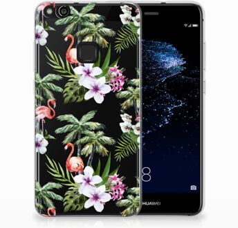 B2Ctelecom Huawei P10 Lite TPU Hoesje Design Flamingo Palms