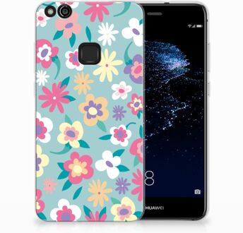 B2Ctelecom Huawei P10 Lite TPU Hoesje Design Flower Power