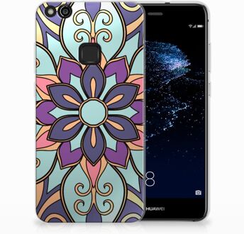 B2Ctelecom Huawei P10 Lite TPU Hoesje Design Purple Flower