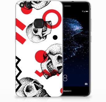 B2Ctelecom Huawei P10 Lite TPU Hoesje Design Skull Red