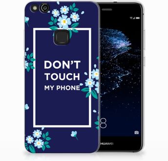 B2Ctelecom Huawei P10 Lite TPU Hoesje Flowers Blue DTMP