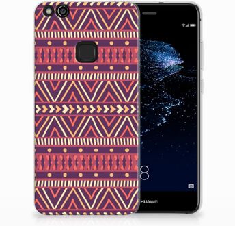 B2Ctelecom Huawei P10 Lite Uniek TPU Hoesje Aztec Purple