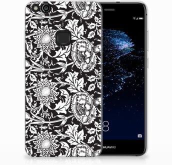 B2Ctelecom Huawei P10 Lite Uniek TPU Hoesje Black Flowers