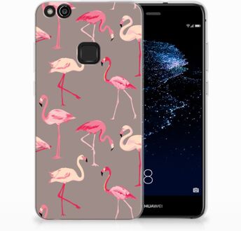 B2Ctelecom Huawei P10 Lite Uniek TPU Hoesje Flamingo