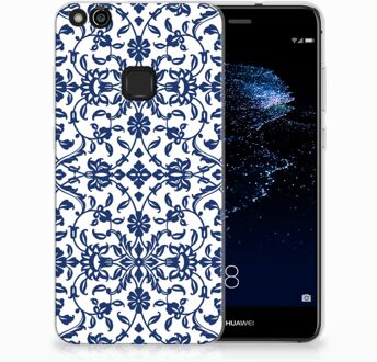 B2Ctelecom Huawei P10 Lite Uniek TPU Hoesje Flower Blue