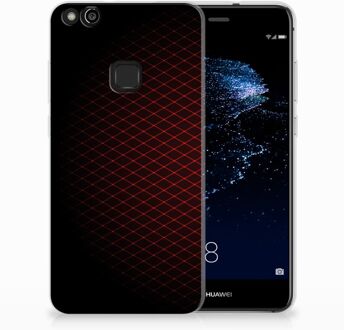 B2Ctelecom Huawei P10 Lite Uniek TPU Hoesje Geruit Rood