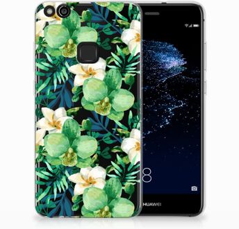 B2Ctelecom Huawei P10 Lite Uniek TPU Hoesje Orchidee Groen