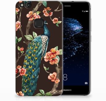 B2Ctelecom Huawei P10 Lite Uniek TPU Hoesje Pauw met Bloemen