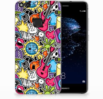 B2Ctelecom Huawei P10 Lite Uniek TPU Hoesje Punk Rock